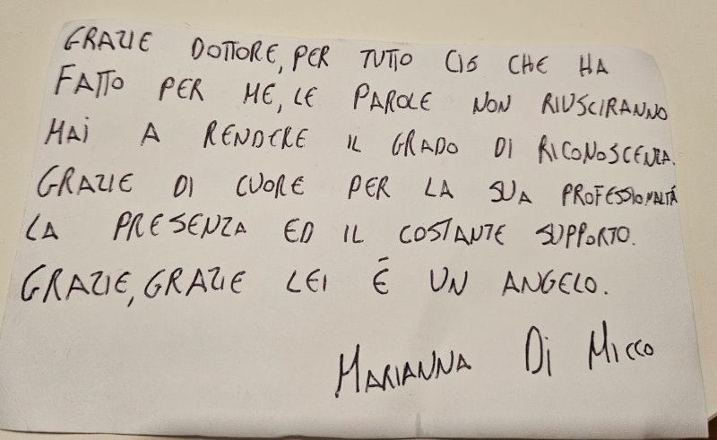 Paziente operata dal dr marco franciulli